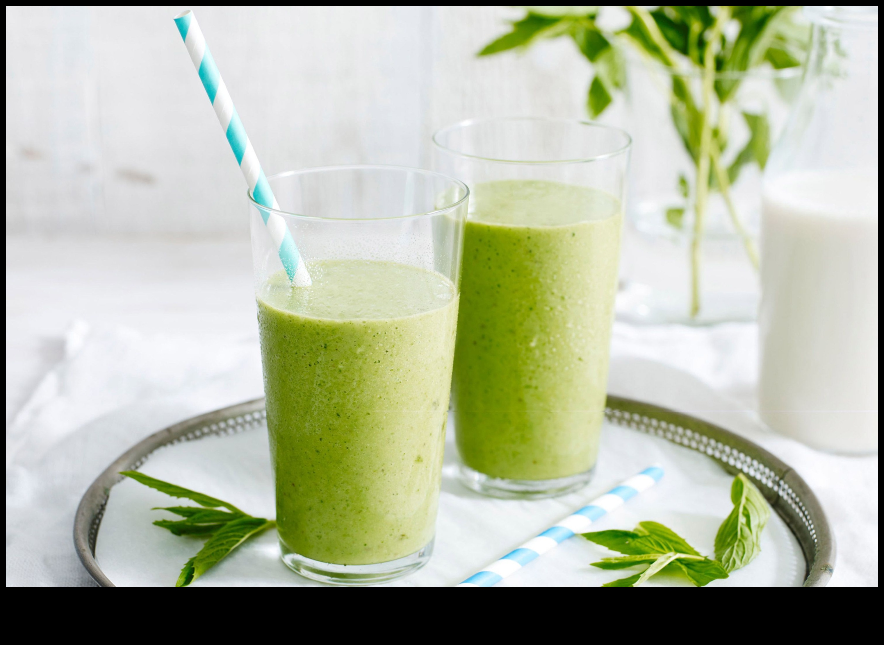 Minty Morning Bliss: Gününüzü serin ve yeşil smoothies ile canlandırmak